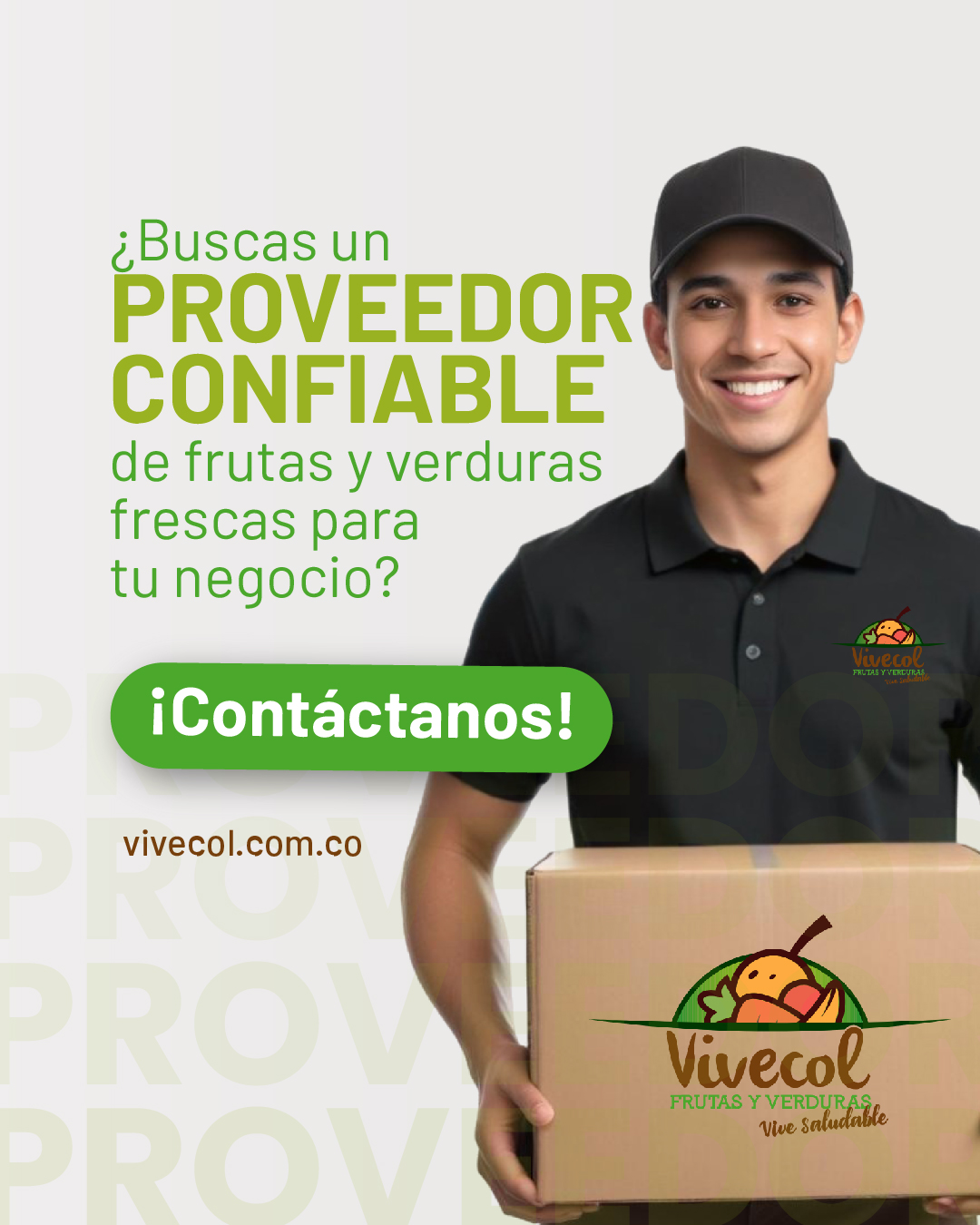 ¿Buscar el mejor proveedor de frutas y verduras para tu negocio? 
En Vivecol nos adaptamos a las necesidades que tengas y te brindamos los mejores productos. Frescura y calidad en un mismo lugar. 🍓🍅
📲 Para más información, comunícate al +57 312 357 3010 
#frutasyverdudas #domicilios #frutasadomicilio #domiciliosbogota #verdurasadomicilio #fruver #mercadosadomicilio #proveedor ¿Buscar el mejor proveedor de frutas y verduras para tu negocio? 
En Vivecol nos adaptamos a las necesidades que tengas y te brindamos los mejores productos. Frescura y calidad en un mismo lugar. 🍓🍅
📲 Para más información, comunícate al +57 312 357 3010 
#frutasyverdudas #domicilios #frutasadomicilio #domiciliosbogota #verdurasadomicilio #fruver #mercadosadomicilio #proveedor
