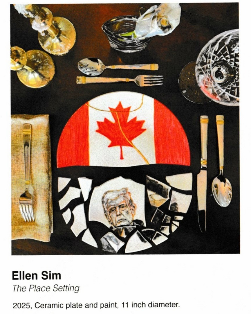 Elbows Up! Visual Expressions of Canada’s Culture, Democracy, and Sovereignty
Opening Reception May 15th 5:00 - 6:00 pm
Free to attend, all are welcome
🔹
The Saint John Arts Centre welcomes "Elbows Up!," a group exhibition developed by the Lunenburg School of the Arts that brings together contemporary visual artists in a collective reflection on Canada’s culture, diversity, resilience, and sovereignty. Previously exhibited at the Lunenburg School of the Arts, this timely exhibition considers what it means to stand together as an independent nation through the enduring lenses of visual art and the written word.
🔹
Throughout history, artists and writers have served as reliable recorders of social, political, and cultural events. In response to recent expressions of disregard by the administration of the United States toward Canada’s sovereignty and its democratically elected officials, the Lunenburg School of the Arts initiated this exhibition as a thoughtful and assertive cultural statement. The exhibition title "Elbows Up!" or en français "Les coudes élevés" invokes a familiar Canadian expression of resolve and collective strength. As former Prime Minister of Canada, the Right Honourable Jean Chrétien, wrote on January 11, 2025, “Canadians will never give up the best country in the world.”
🔹
An open call was issued on April 11, 2025, inviting artists to submit one visual artwork responding to the exhibition theme, accompanied by an artist statement. Artists were encouraged to reflect on Canada’s sovereignty and democracy and to explore the country’s distinct cultural identity, diversity, and shared values. The resulting exhibition presents a wide range of artistic responses shaped by both historic and current events that continue to influence life in Canada.
🔹
"Elbows Up!" first opened on June 26 2025 and originally ran through August 10, intentionally overlapping with Canada Day. The opening event also featured theme-related remarks by acclaimed Canadian writer Michael Harris, underscoring the vital role of the written word alongside visual expression.