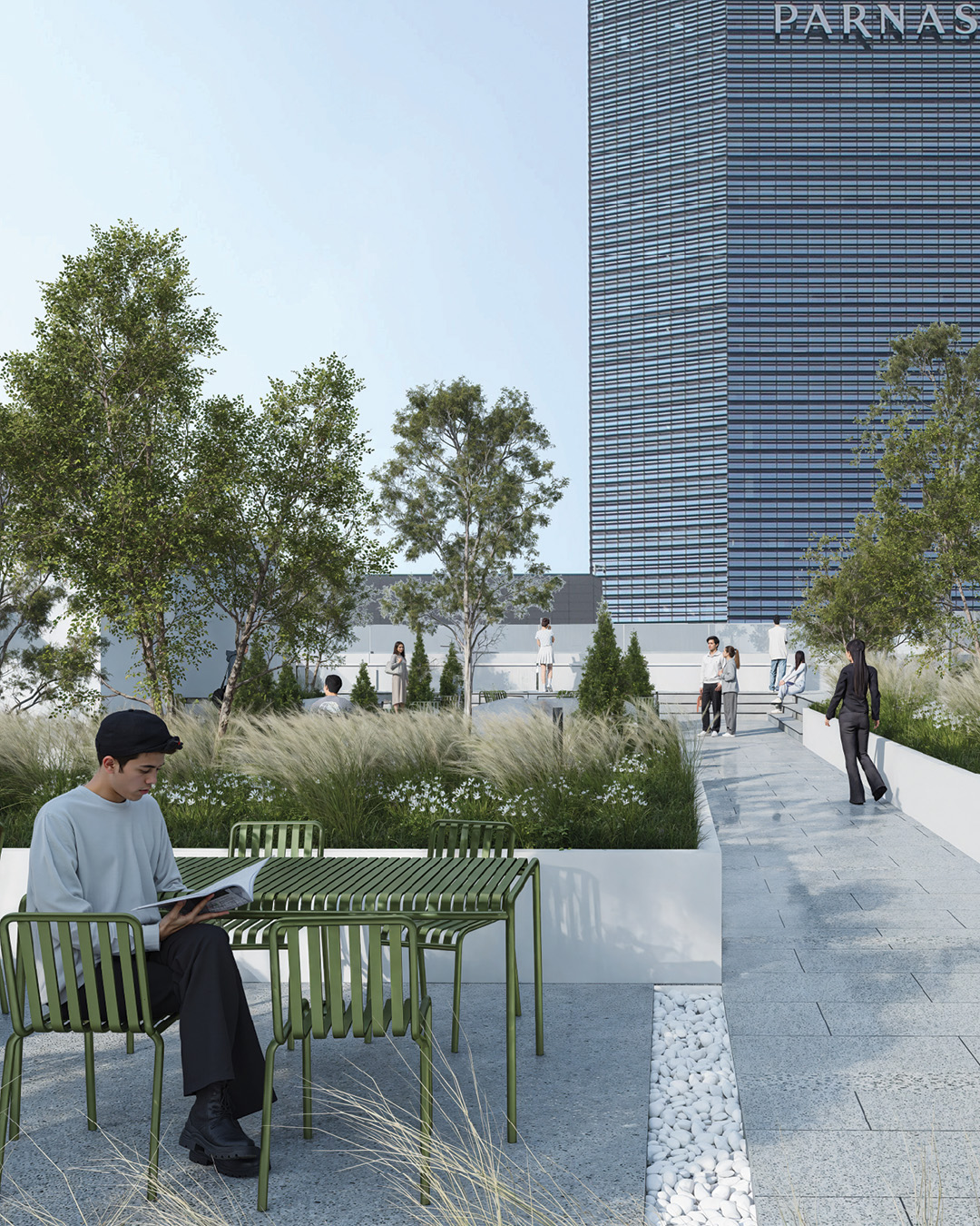 TOMORROW'S SCAPE
미래 전경
2025 SEOUL URBAN ARCHITECTURE CREATIVE INNOVATION COMPETITION
2025 서울특별시 도시건축 창의혁신디자인사업 공모
APPROVED / 선정
⠀
This project fuses public space and nature in architecture, proposing a design that draws nature into the dense urban fabric of Gangnam, while balancing active public openness and long-term spatial sustainability. It has been recognized as an experimental urban architectural work in the 2025 Seoul Urban Architecture Creative Innovation Competition.
⠀
This selection brings deeper meaning and responsibility to the architectural values we pursue. We will continue to explore new possibilities at the intersection of architecture and the city, and remain committed to realizing our vision with sincerity and dedication. (Excerpted)
⠀
공공성과 자연을 건축에 융합한 이 프로젝트는, 강남의 밀집된 도심 속 자연을 끌어들이는 디자인과 적극적인 공공 개방, 그리고 공간의 지속 가능성을 함께 고민하며 주목받은 도시 건축 실험입니다.
⠀
이번 선정은 우리가 지향해온 건축적 가치에 깊은 의미와 책임감을 안겨주었습니다. 앞으로도 우리는 도시와 건축이 만나는 경계에서 더 많은 가능성을 탐색하며, 새롭게 제안한 비전을 성실하게 실현해 나가겠습니다.(일부 발췌)
⠀
📍 R&D Center in Samseong Intersection, Gangnam, Seoul
서울특별시 강남구 삼성역 사거리
⠀
Team: Seonwook Jo, Myungsoo Ha, Dooho Kim, Hyuckjin Shin
@clark____03 @ms_ar_h @hyuck_jin @ho.__.od
CG: NRML.STUDIO @we_are_nrml
#SSP #SeoulArchitecture #Youngarchitect #Architecture #UrbanDesign #PublicSpace #GreenArchitecture #Gangnam #Seoul #SustainableDesign #officearchitecture #FutureCity #UrbanRegeneration #ArchitectureLovers #DesignInspiration #DesignStudio #Office #Cityscape #서울시도시건축디자인혁신사업 #창의혁신 #에스에스피건축사사무소 #박성기 #건축가 #건축 #젊은건축가 #업무시설 #강남 #삼성역 #디자인 #공공건축