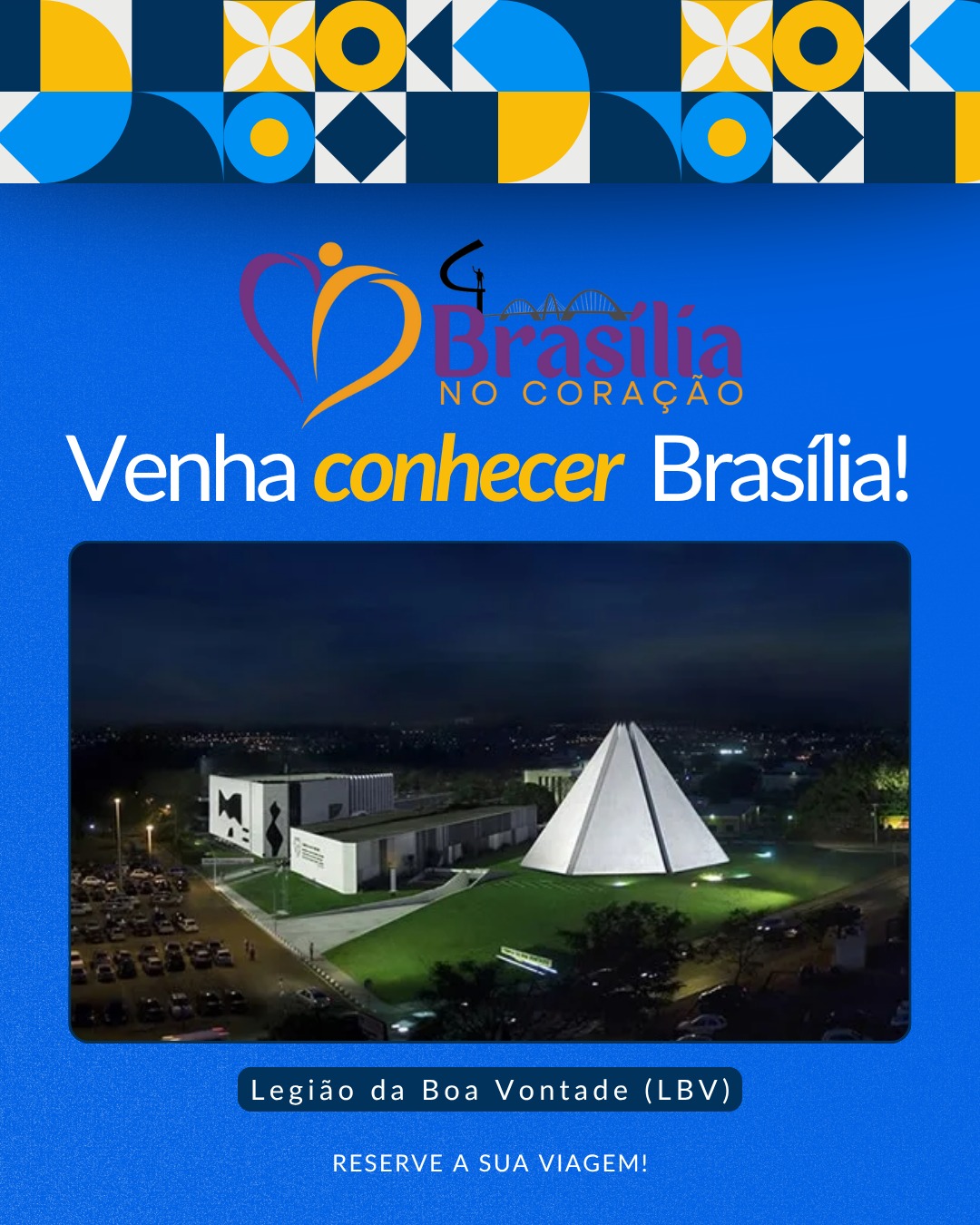 Legião da Boa Vontade (LBV) Descrição: Local de meditação e espiritualidade, aberto a todas as religiões. Características: Pirâmide de sete faces e cristal puro no topo. Dias de Visitação: Aberto todos os dias, 24 horas. História da Legião da Boa Vontade em Brasília Fundação e Chegada a Brasília A Legião da Boa Vontade (LBV) é…