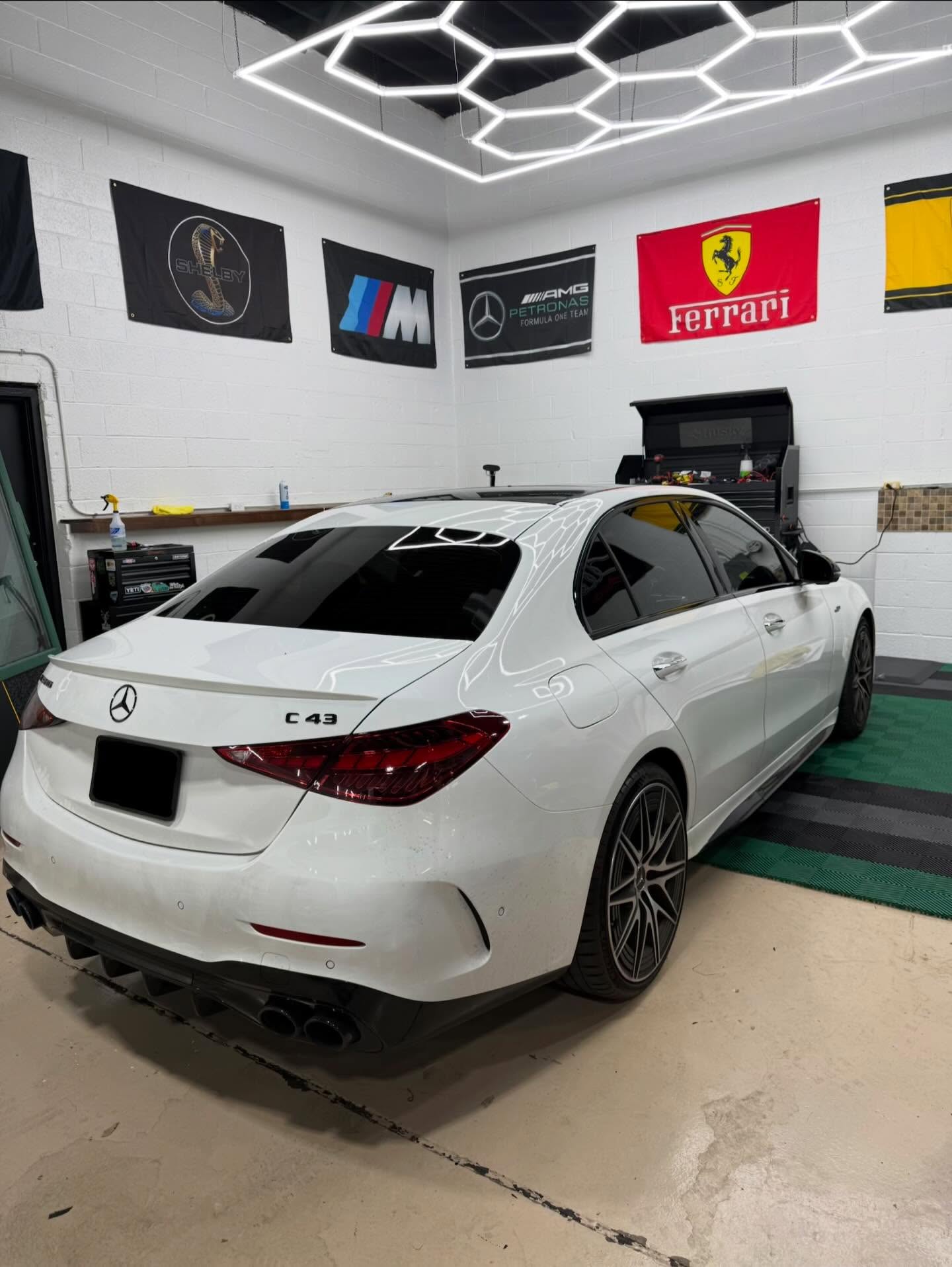 C43 AMG came in looking like a fish bowl & left looking exactly how it should. In my opinion, window tint is the #1 upgrade you can do to any vehicle.It instantly changes the look, gives you privacy, and provides heat rejection on those hot summer days.A cleaner look & practical benefits, can’t beat that!DM or Call today to book before the new year✔️